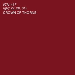 #7A141F - Crown of Thorns Color Image